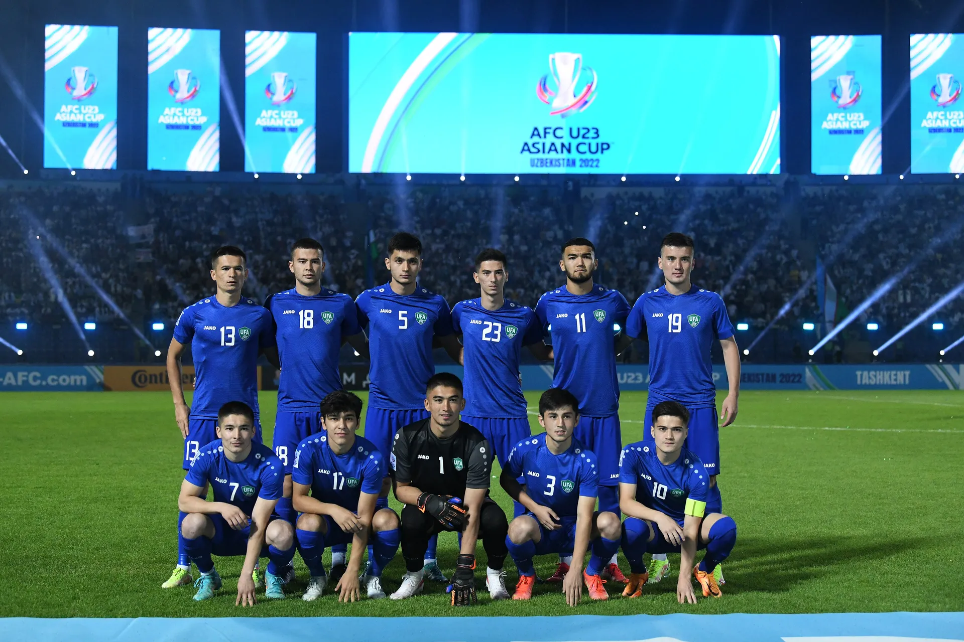 Uzbekistan's under-23 side, champions of Asia in 2018 — the generation that grew into the senior team that qualified for its first World Cup.