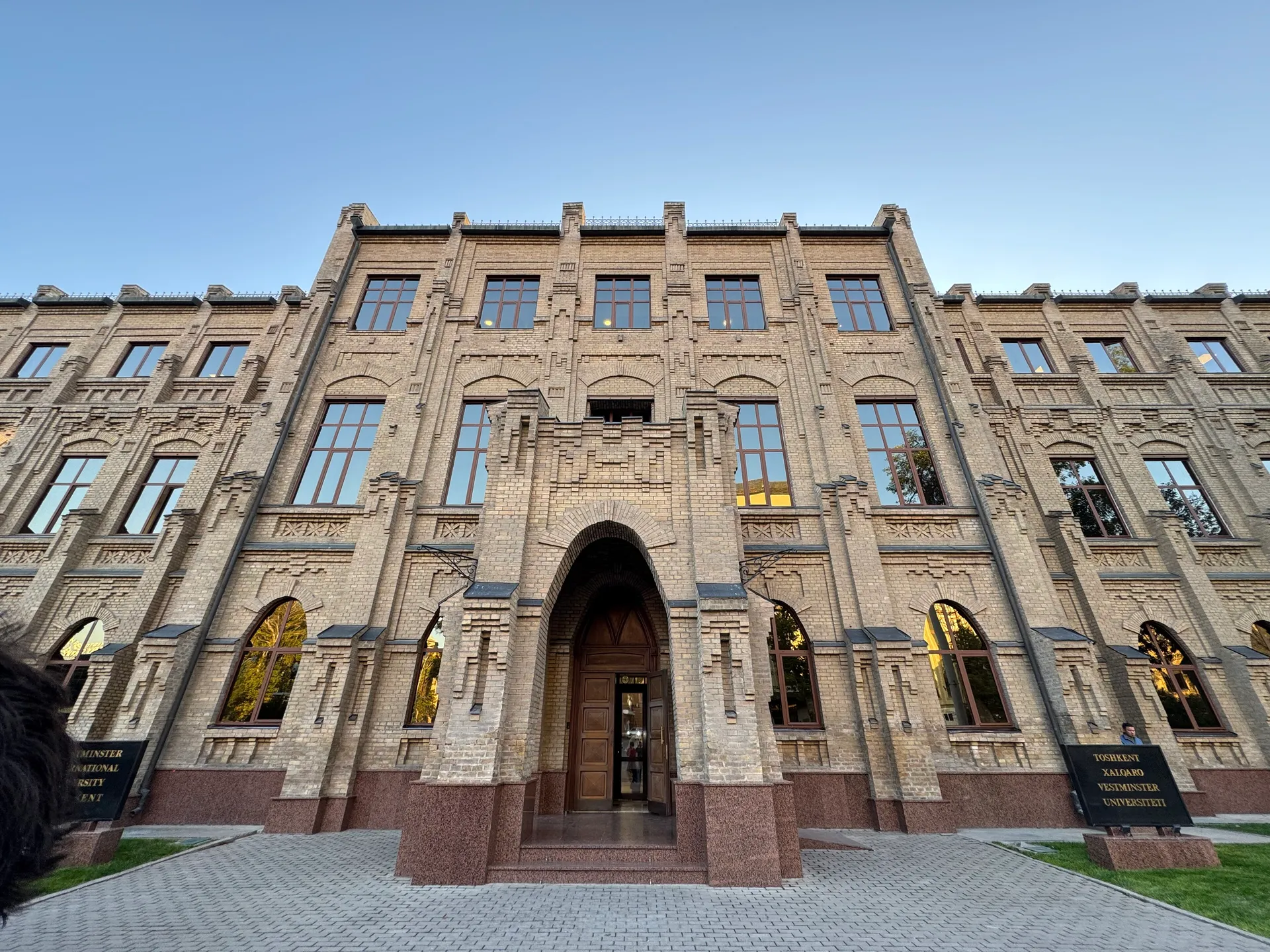 The historic building of Westminster International University in Tashkent — one of several foreign universities that now teach in the capital.